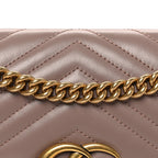 Calfskin Matelasse Small GG Marmont Shoulder Bag Porcelain Rose