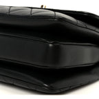 Lambskin Quilted Mini Trendy CC Dual Handle Flap Bag Black