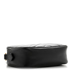 Calfskin Matelasse Mini GG Marmont Chain Shoulder Bag Black