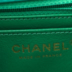 Aged Calfskin Quilted 2.55 Reissue Mini Flap Green