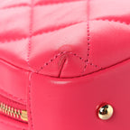 Lambskin Quilted Small Trendy CC Bowling Bag Pink