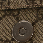 GG Supreme Monogram Web Flap Messenger Bag Black