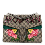 GG Supreme Monogram Embroidered Medium Dionysus Shoulder Bag Emerald