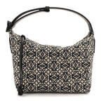 Jacquard Anagram Calfskin Small Cubi Bag Navy Black