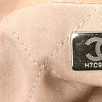 Shiny Calfskin Quilted Small Chanel 22 Ecru