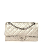 Metallic Lambskin Quilted 2.55 Reissue 225 Flap Silver