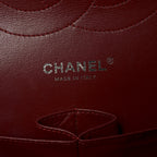 Patent Quilted Jumbo Double Flap Dark Red