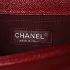 Caviar Quilted Medium Boy Flap Red
