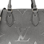 Metallic Empreinte Monogram Giant Onthego PM Gun Metal