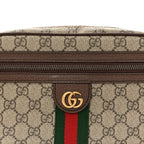 Soft GG Supreme Monogram Medium Ophidia Belt Bag Dark Brown