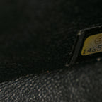 Patent Calfskin Quilted Mini Square Flap Black