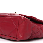 Lambskin Quilted Large Chanel 19 Flap Red