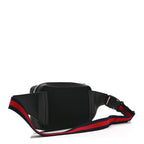 Soft GG Supreme Monogram Web Belt Bag Black Grey