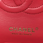 Caviar Quilted Medium Double Flap Pink