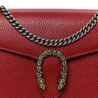Calfskin Mini Dionysus Chain Wallet Hibiscus Red