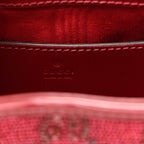 Calfskin Beaded Embroidery GG Monogram Mini Jackie 1961 Cherry Red