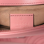 Calfskin Matelasse Mini GG Marmont Top Handle Shoulder Bag Wild Rose