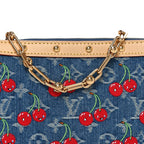 LV X TM Monogram Denim Cerises Pochette Accessories Blue