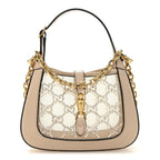 Lizard Mesh Crystal GG Monogram Mini Jackie 1961 Hobo Light Powder Skin Rose