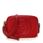 Pebbled Calfskin Small Soho Disco Bag Tabasco Red