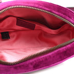 Velvet Matelasse GG Marmont Belt Bag 95 38 Fuchsia Violet Cyclamen