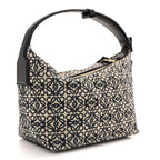 Jacquard Anagram Calfskin Small Cubi Bag Navy Black