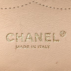 Caviar Quilted Jumbo Double Flap Beige Clair