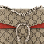 GG Supreme Monogram Mini Dionysus Shoulder Bag Hibiscus Red