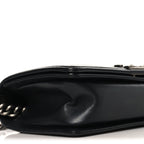 Lambskin Braided Woven Medium Boy Flap Black