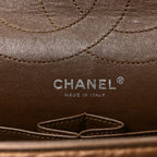 Metallic Aged Calfskin Quilted 2.55 Reissue 227 Flap Bronze