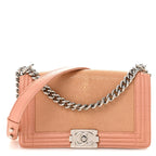 Galuchat Stingray Medium Boy Flap Pink