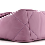 Goatskin Quilted Medium Chanel 19 Flap Purple