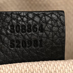 Pebbled Calfskin Small Soho Disco Bag Black