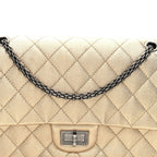 Metallic Aged Calfskin Quilted 2.55 Reissue 227 Flap Pale Gold