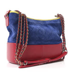 Suede Calfskin Quilted Medium Gabrielle Hobo Red Blue Yellow