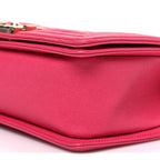 Caviar Quilted Medium Boy Flap Pink