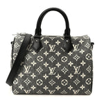 Denim Monogram Jacquard Speedy Bandouliere 25 Black