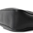 Pebbled Calfskin Small Soho Disco Bag Black