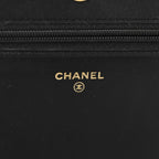 Lambskin Chevron Boy Wallet On Chain WOC Black