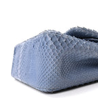 Snakeskin Jumbo Double Flap Light Blue