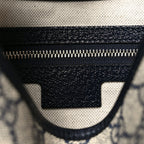 GG Supreme Monogram Textured Dollar Calfskin Web Small Jackie 1961 Hobo Beige Blue