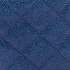 Iridescent Caviar Quilted Wallet on Chain WOC Dark Blue