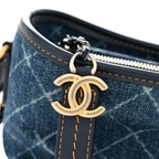 Denim Calfskin Medium Gabrielle Hobo Blue