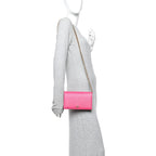 Dollar Calfskin Mini GG Marmont Chain Wallet Box Pink