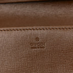 GG Supreme Monogram Azalea Calfskin Horsebit 1955 Wallet On Chain Beige Ebony Brown Sugar