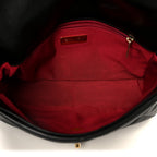 Goatskin Quilted Large Chanel 19 Flap Black