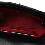 Goatskin Quilted Chanel 19 Waist Bag Black