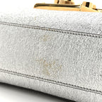 Galassia Small Padlock Shoulder Bag Argento
