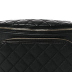 Caviar Quilted Business Affinity Waist Belt Bag Black