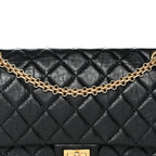 Aged Calfskin Quilted 2.55 Reissue 226 Flap Black